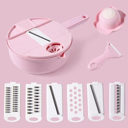 Hachoir Manuel - CutShredGrater™ - Rose - Ma Cuisine Rusée